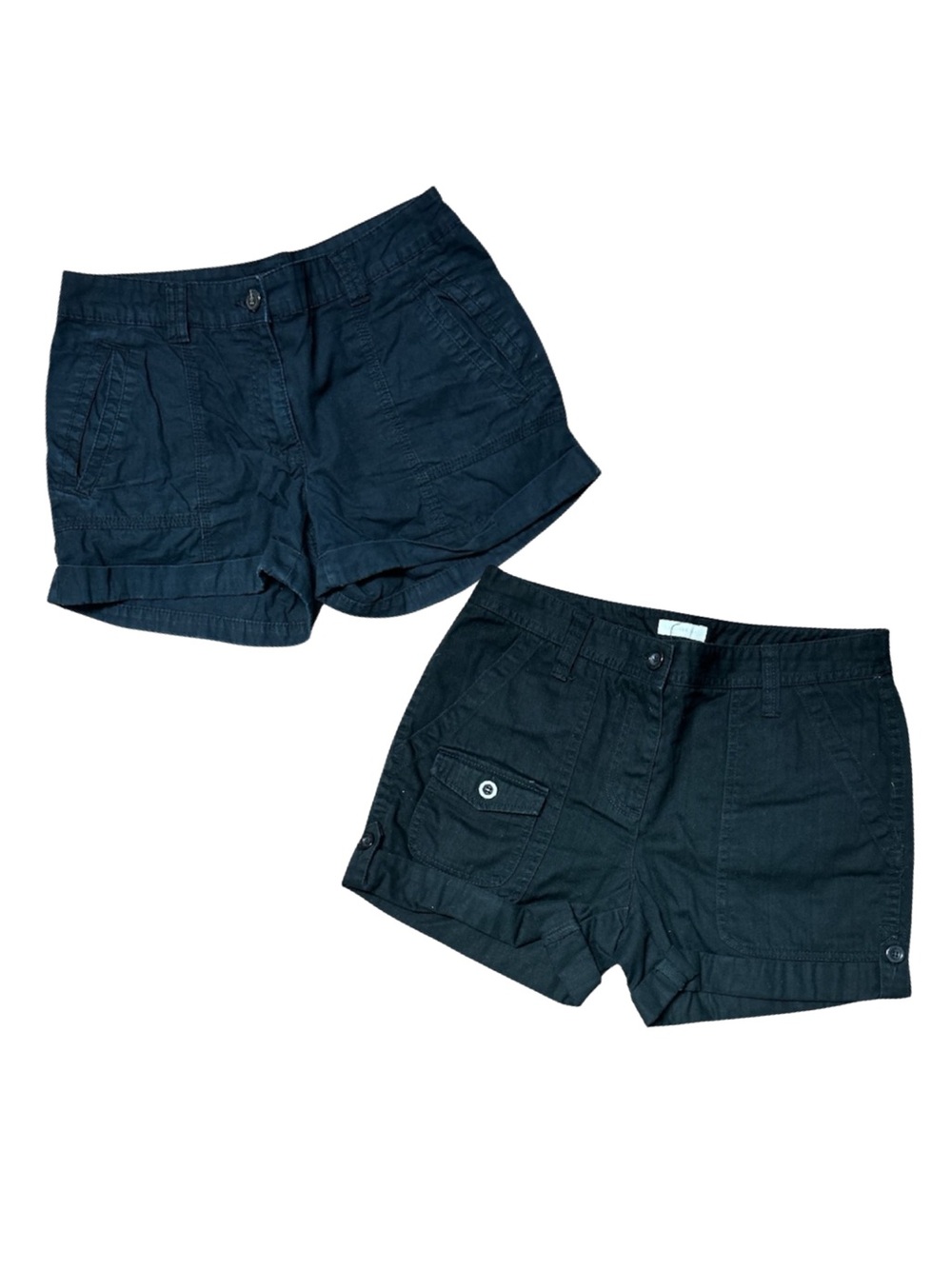 Two pairs sz 8 black shorts, women’s